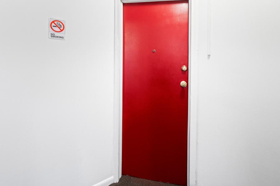  The door to your cozy little apartment 